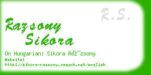 razsony sikora business card